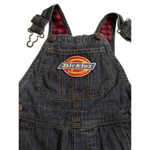 Vintage 3T Boys Denim Overalls - flannel lined